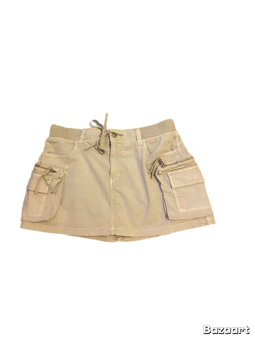 American Eagle Outfitters Beige Cargo Skort with Utility Pockets